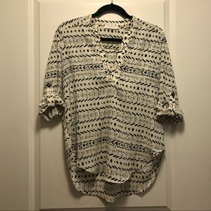 Lush Black & White Blouse